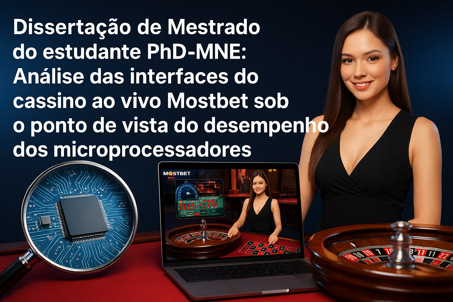 Dissertação de mestrado de um estudante do PhD-MNE sobre o cassino ao vivo da Mostbet